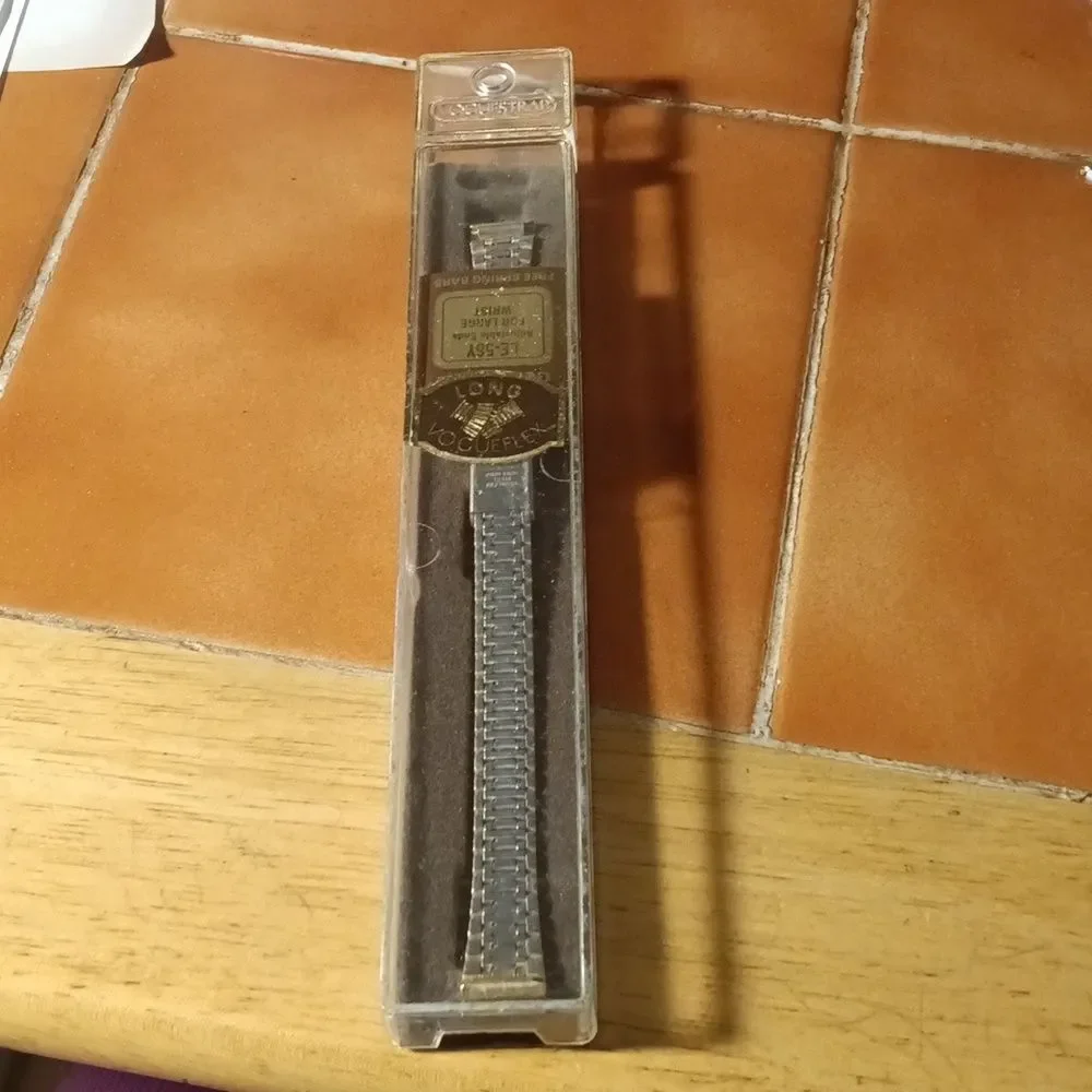 Vintage Vogueflex Stainless Steel Large Wrist Watchband